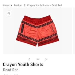 Baseball Lifestyle Red Crayon Shorts